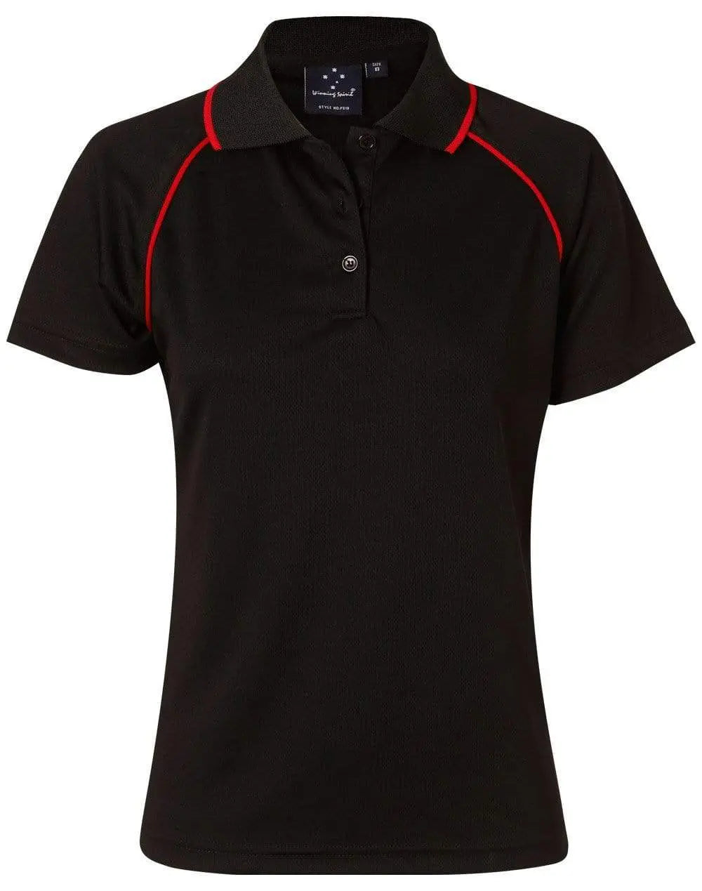 WINNING SPIRIT CHAMPION POLO Ladies' PS19 Casual Wear Winning Spirit Black/Red 8